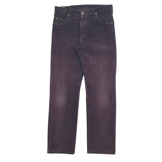 Mens Black Lee Brooklyn Corduroy Trousers