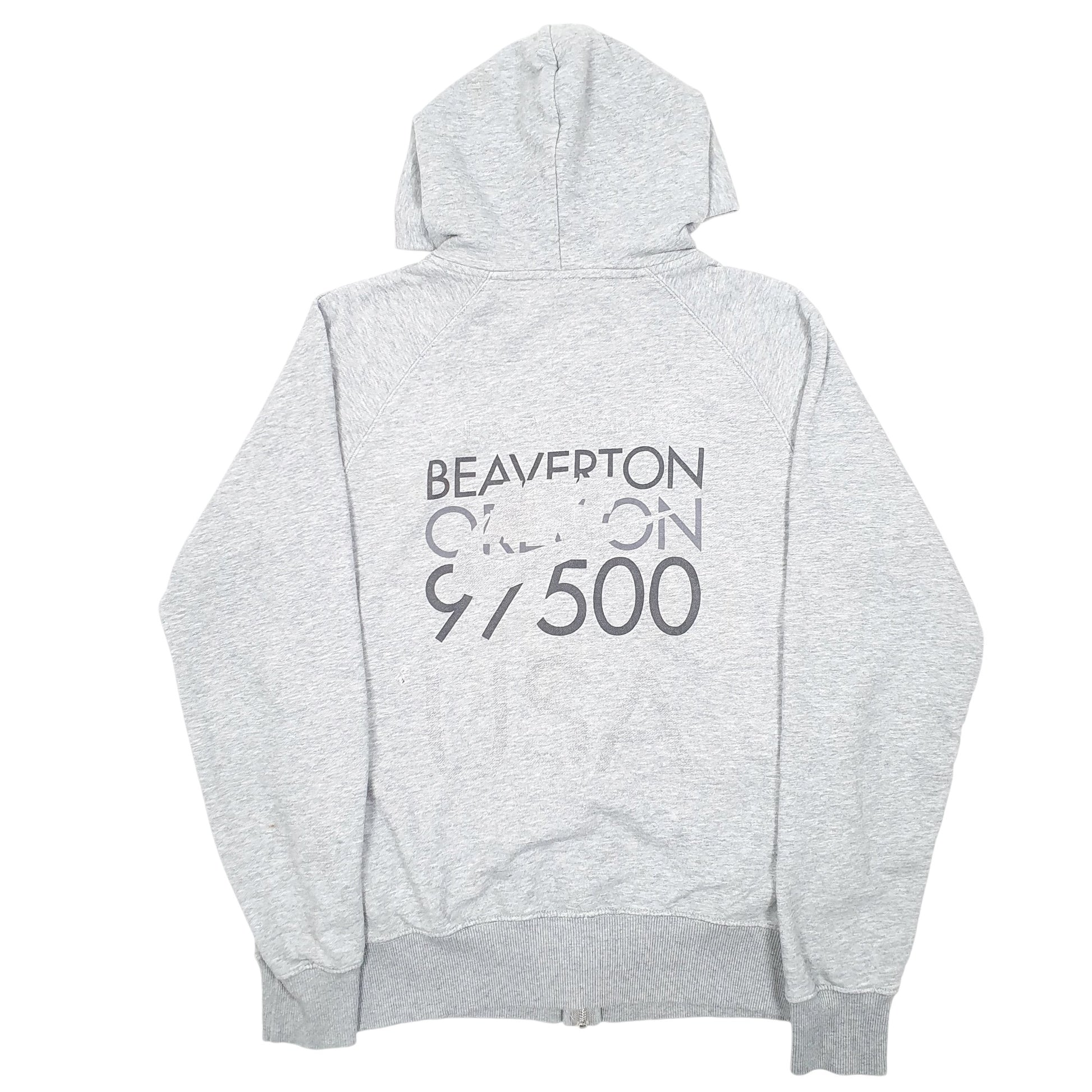 Mens Grey Nike Hoodie Beaverton Oregon USA Full Zip Jumper