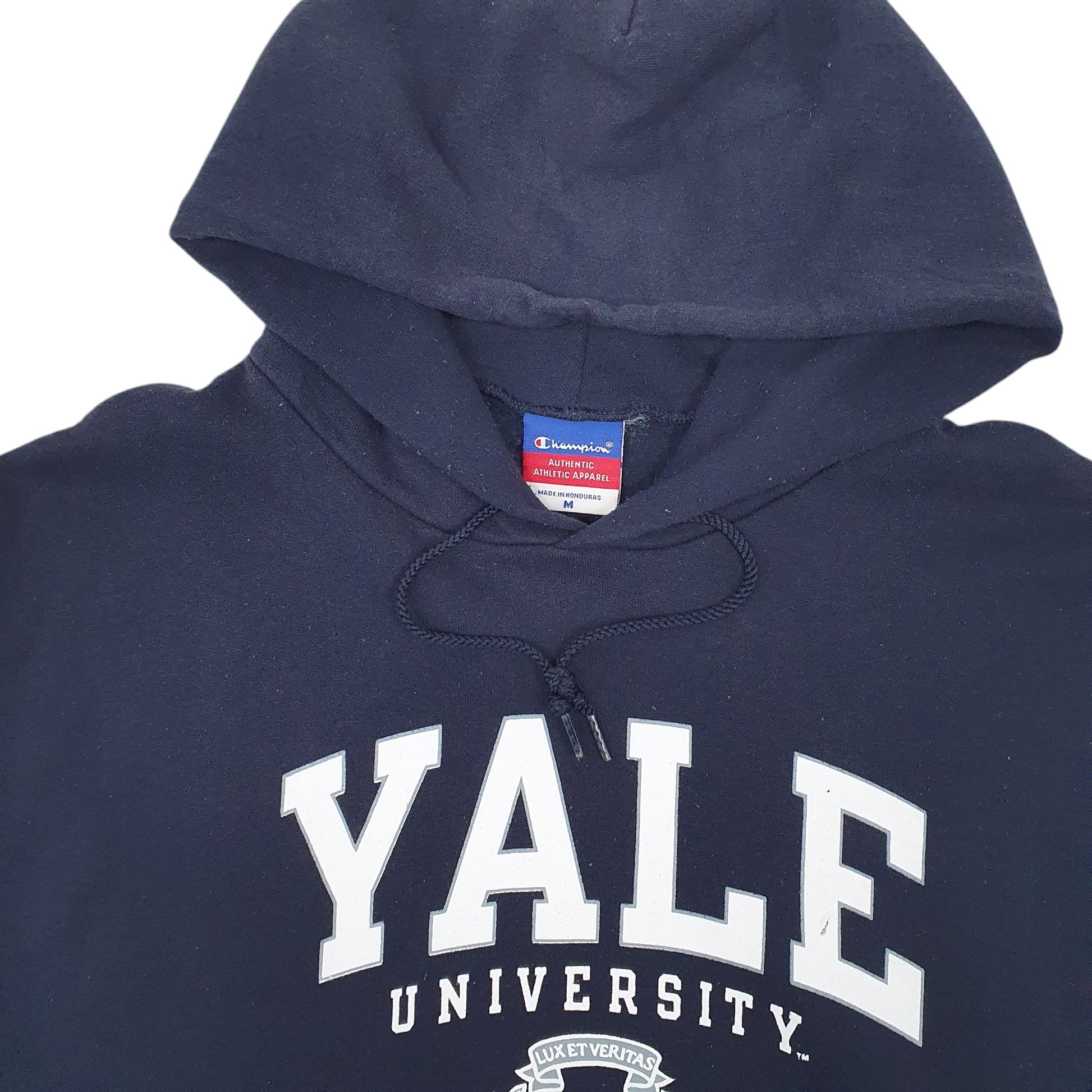 Mens Navy Champion Yale University Hoodie Jumper