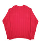 Mens Red Nautica Knit Crewneck Jumper