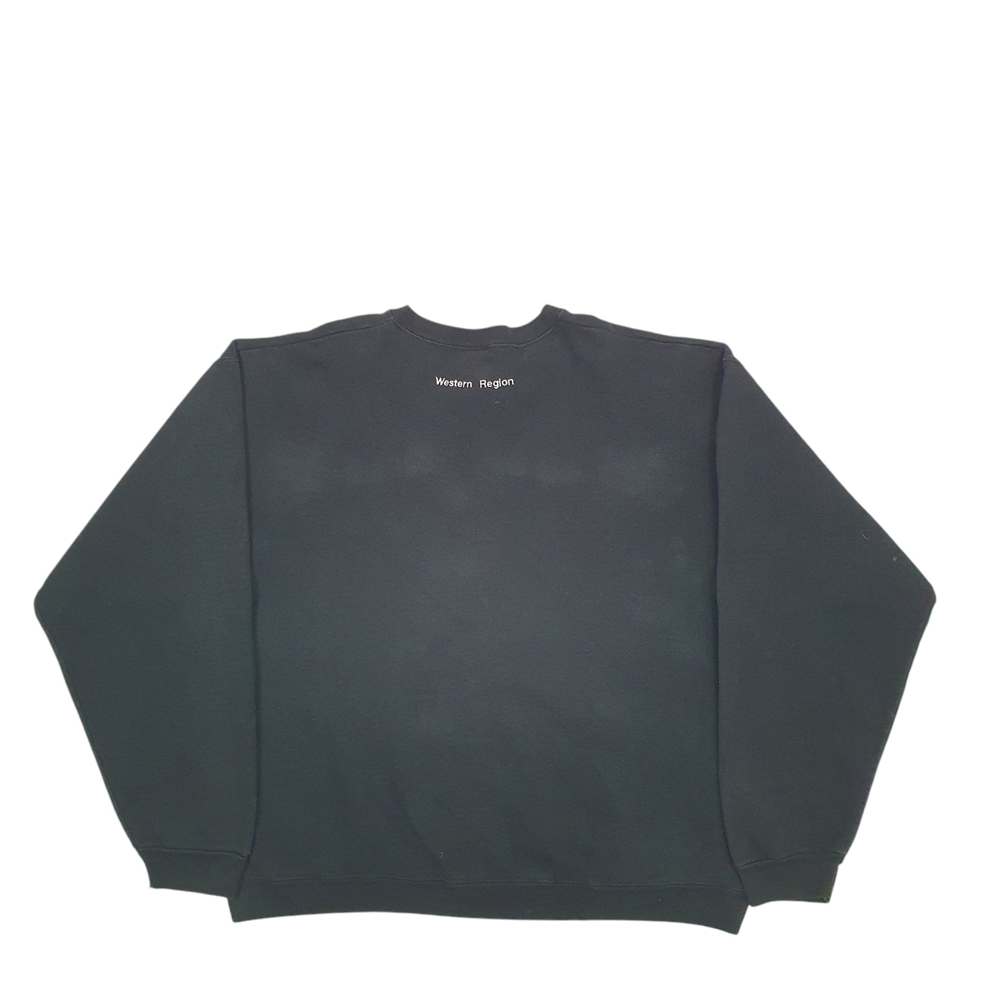 Mens Navy Fruit Of The Loom Circular Wireless Crewneck Jumper