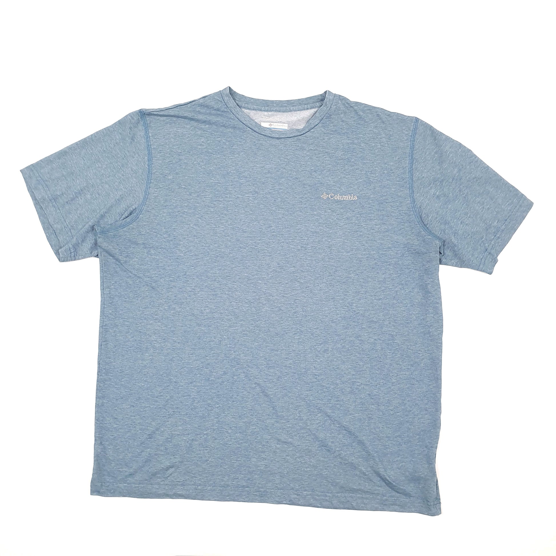 Mens Blue Columbia Sportswear Omni Wick Baselayer Performance Short Sleeve T Shirt