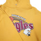 Mens Yellow Jerzees Super Sweats Eagles Basketball USA Hoodie Jumper