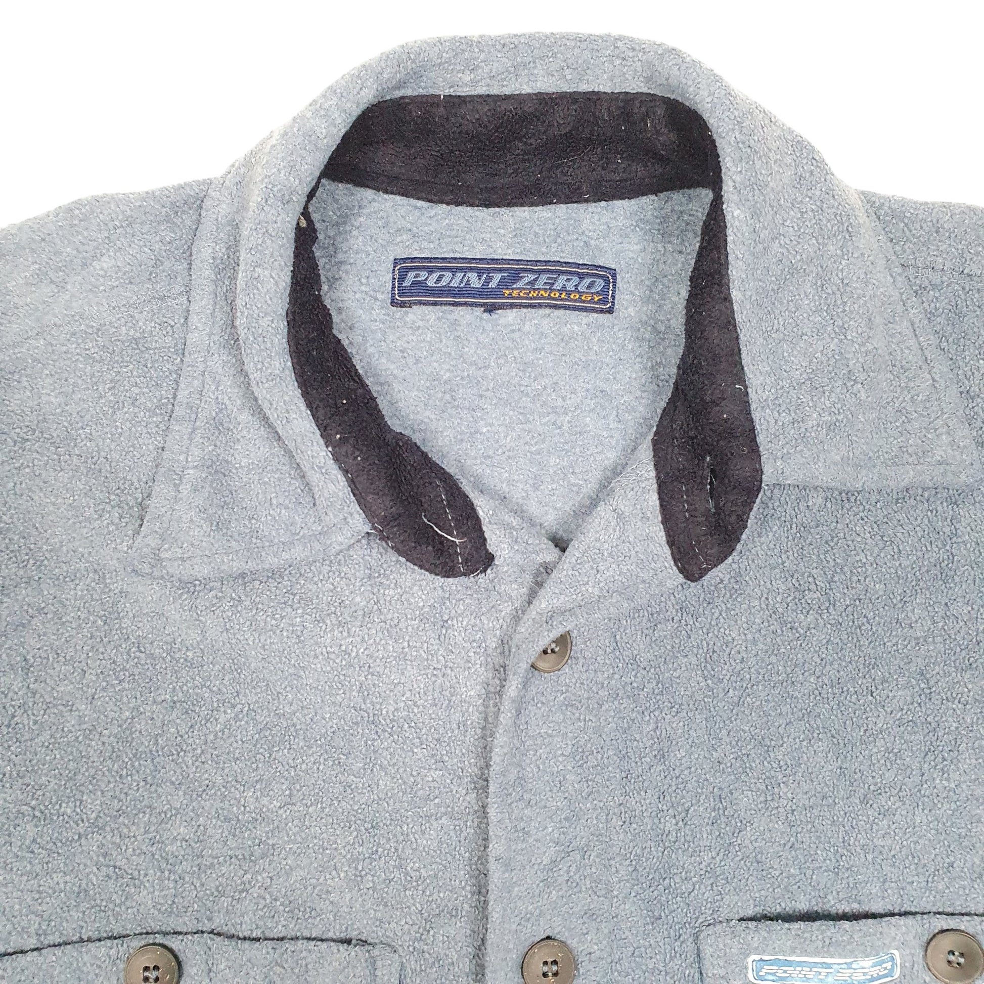 Mens Blue Point Zero Fleece Overshirt Shacket Camping Festival Long Sleeve Shirt