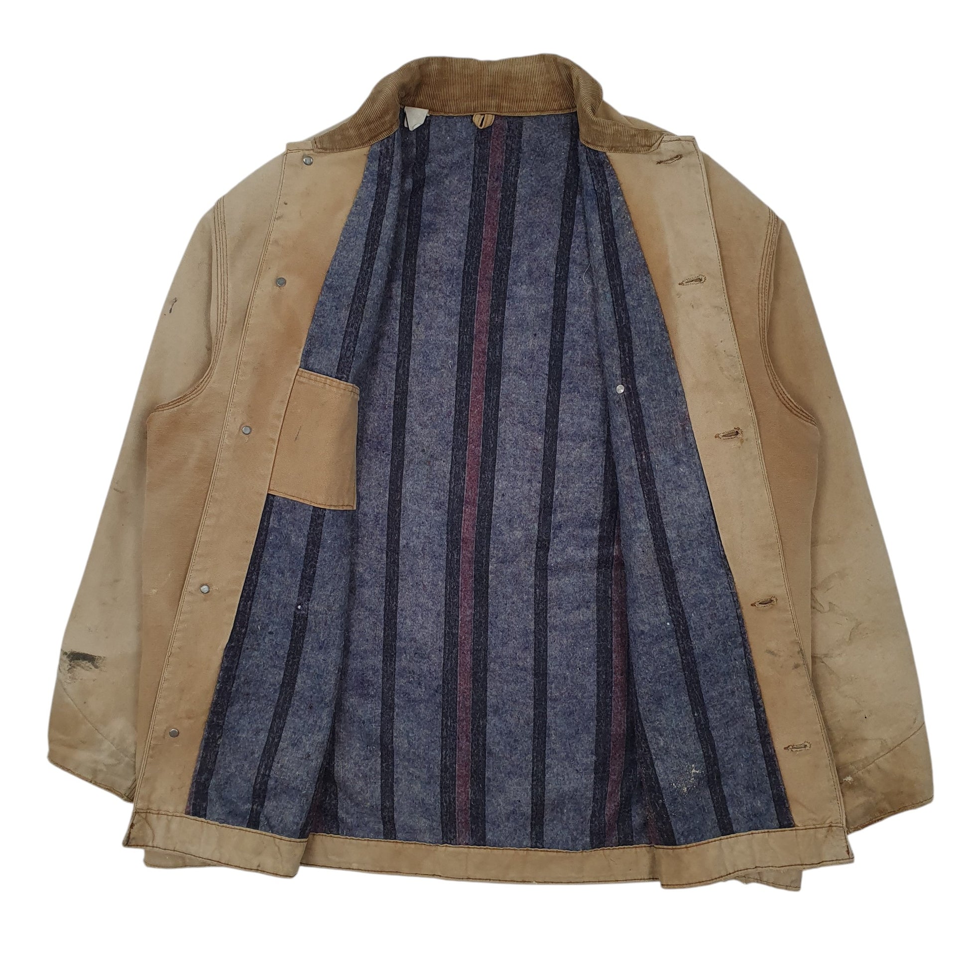 Mens Brown Carhartt 6BLJ C01 Blanket Lined Vintage 1978 70s  Coat