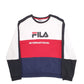 Mens Red Fila International Spellout Crewneck Jumper