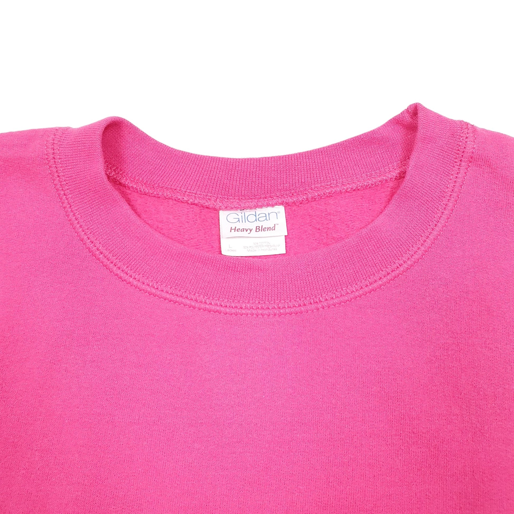 Womens Pink Gildan Heavy Blend Casual Basics Crewneck Jumper