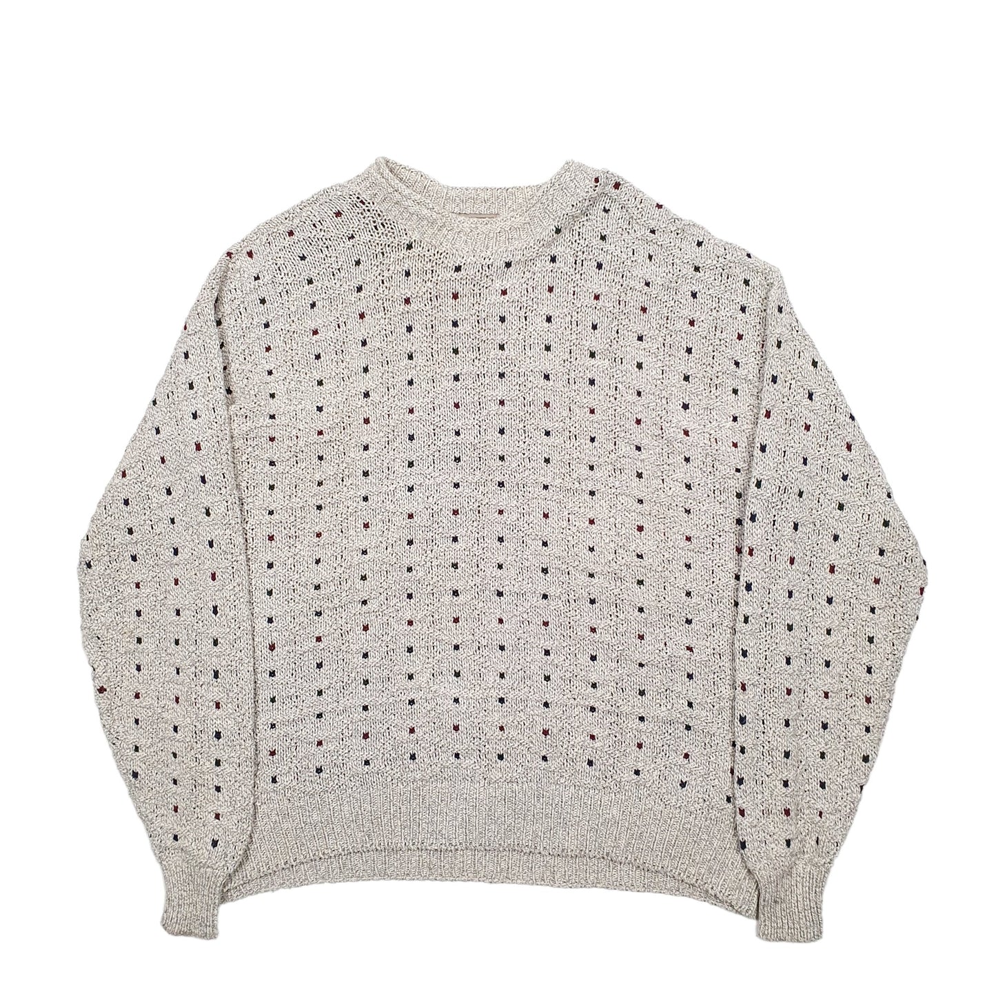 Mens Beige C.J Cotton  Crewneck Jumper