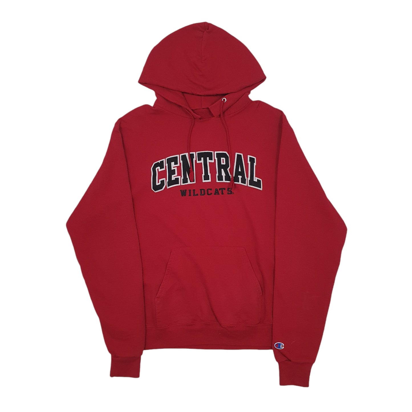 Mens Red Champion Central Wildcats Hoodie Jumper