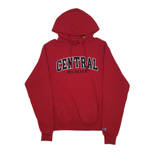 Mens Red Champion Central Wildcats Hoodie Jumper
