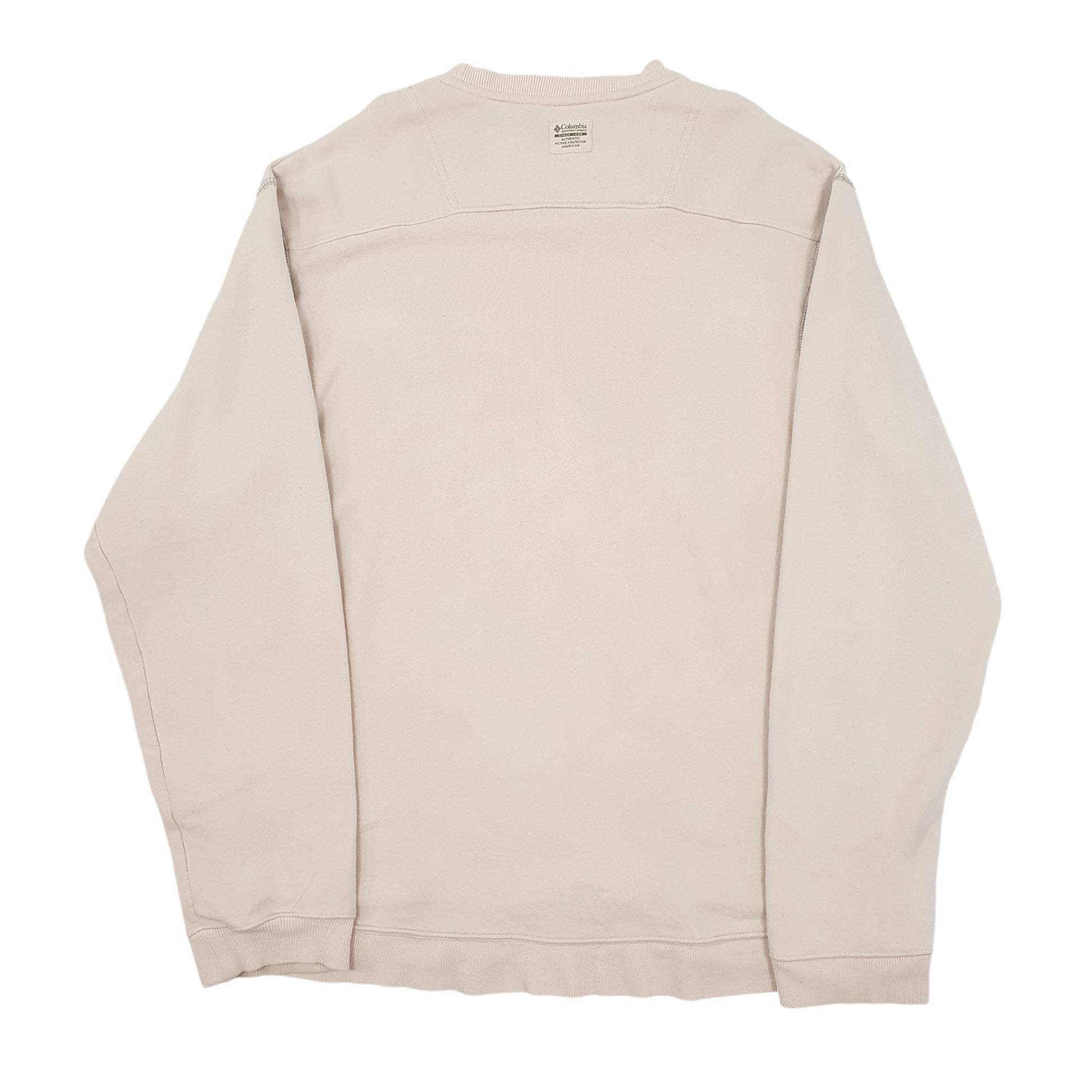 Mens Beige Columbia  Crewneck Jumper