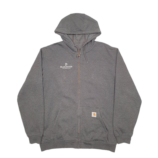 Mens Grey Carhartt Workwear Full Zip Jumper