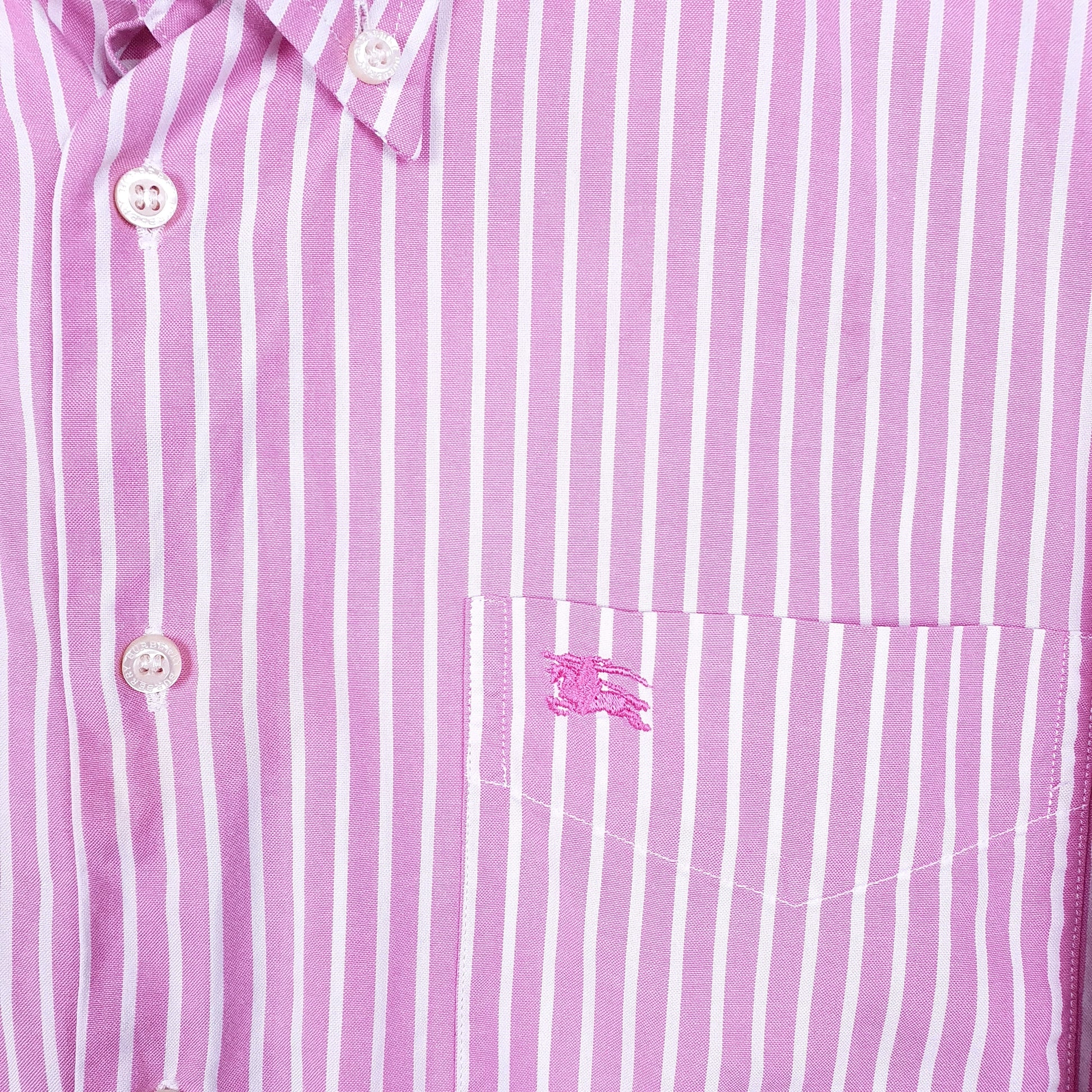 Mens Pink Burberry London Long Sleeve Shirt