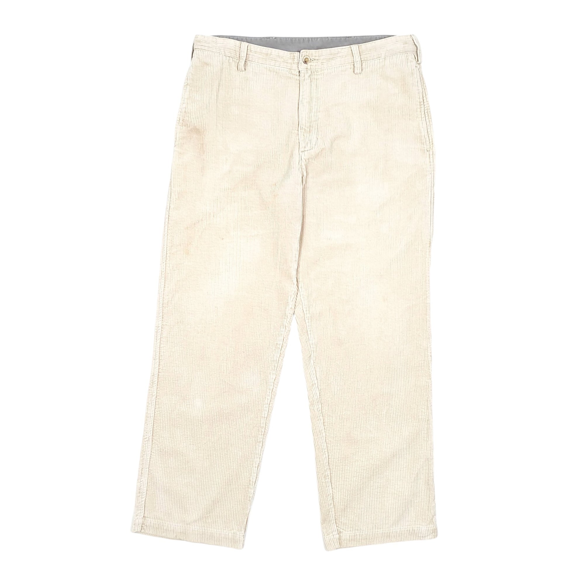 Mens Beige Woolrich Woolen Mills Corduroy Trousers