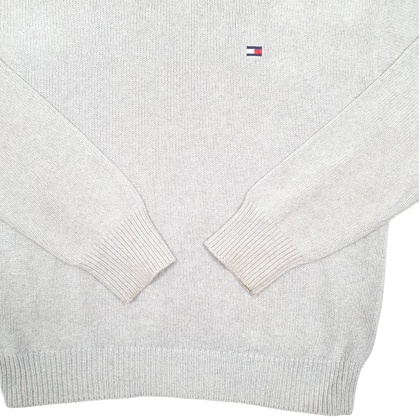 Mens Grey Tommy Hilfiger Vintage 90s Knit Crewneck Jumper