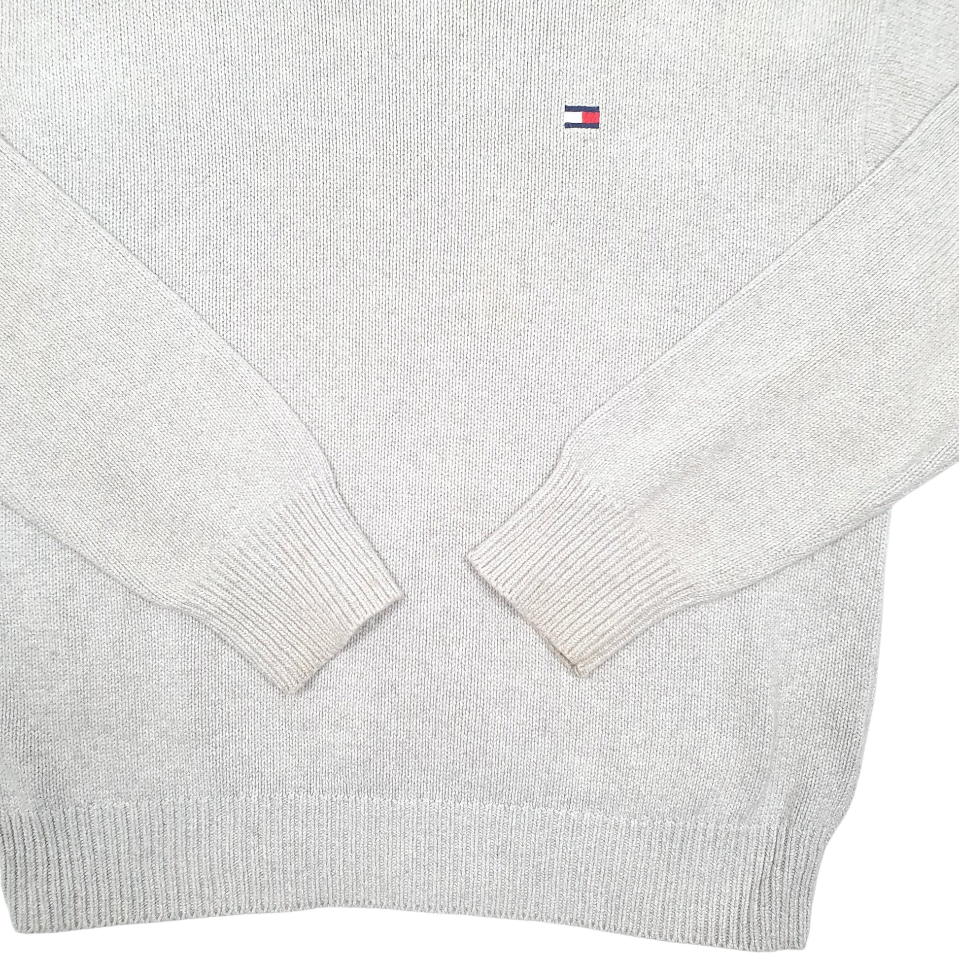 Mens Grey Tommy Hilfiger Vintage 90s Knit Crewneck Jumper