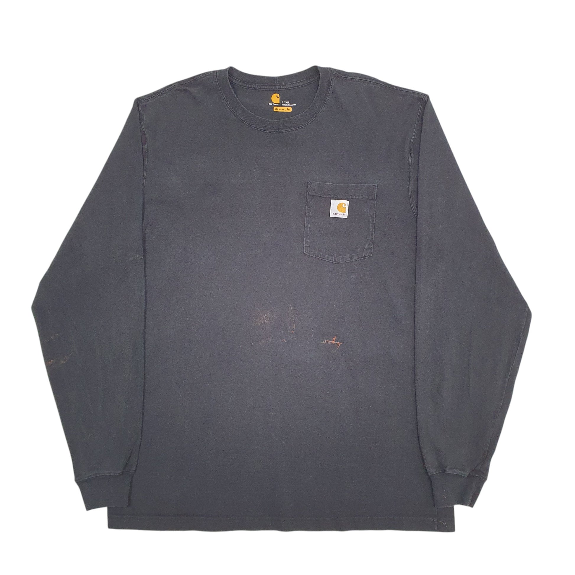 Mens Black Carhartt  Long Sleeve T Shirt