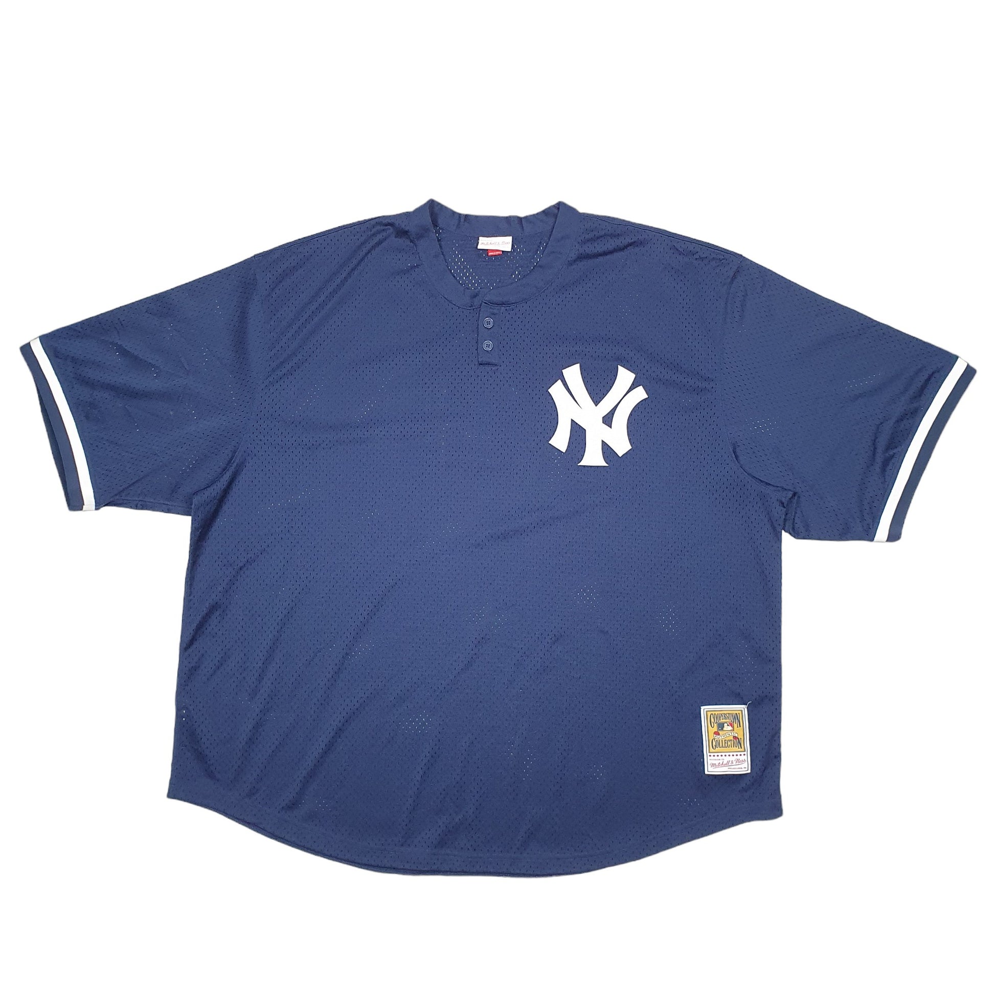 Mens Mitchell Ness Short Sleeve MLB Baseball Jersey New York