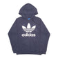 Mens Navy Adidas Spellout Hoodie Jumper