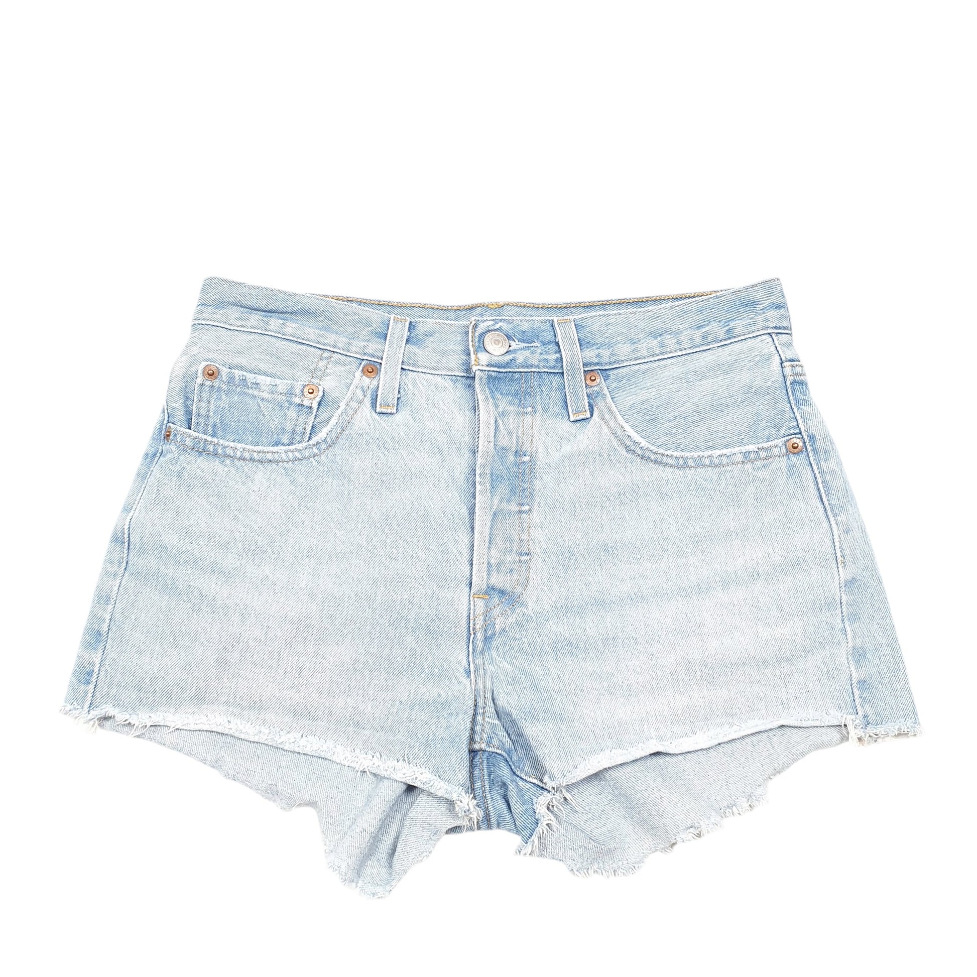 Womens Blue Levis 501 Jorts Hot Pants Denim Shorts