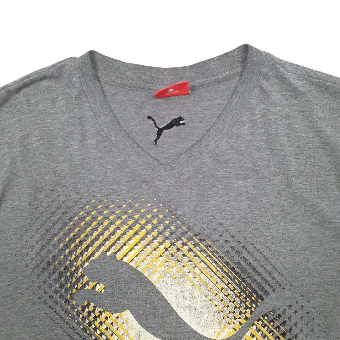 Mens Grey Puma Spellout Short Sleeve T Shirt