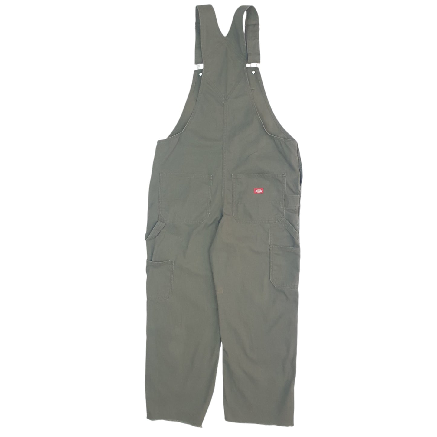 Mens Khaki Dickies Overalls Bib Cut Offs Dungaree Trousers