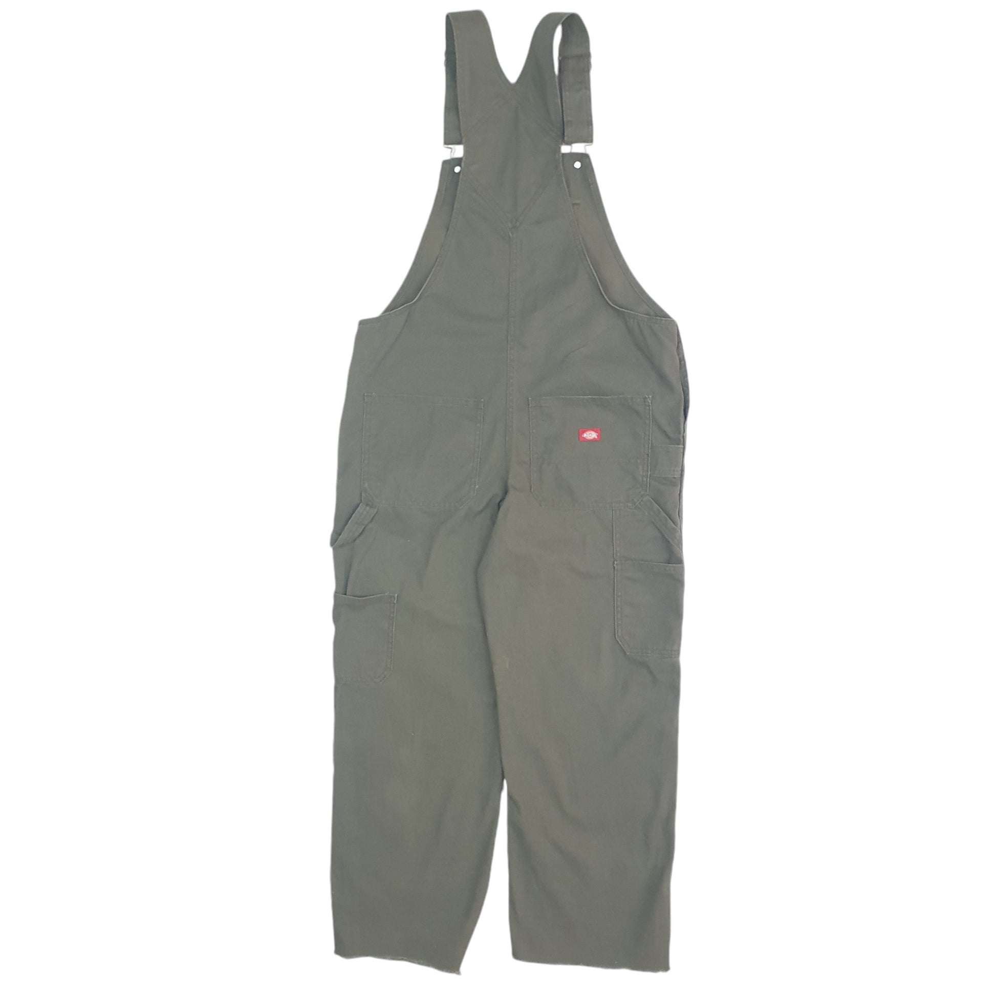 Mens Khaki Dickies Overalls Bib Cut Offs Dungaree Trousers