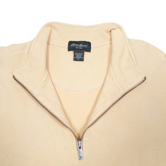 Mens Yellow Eddie Bauer  Quarter Zip Jumper