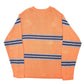 Mens Orange Nautica Knit Striped V Neck Jumper