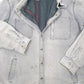 Mens Grey Carhartt Overshirt Shacket Lined Crewneck Coat