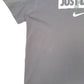 Mens Grey Nike Just Do It Dri Fit Spellout Hoops Short Sleeve T Shirt