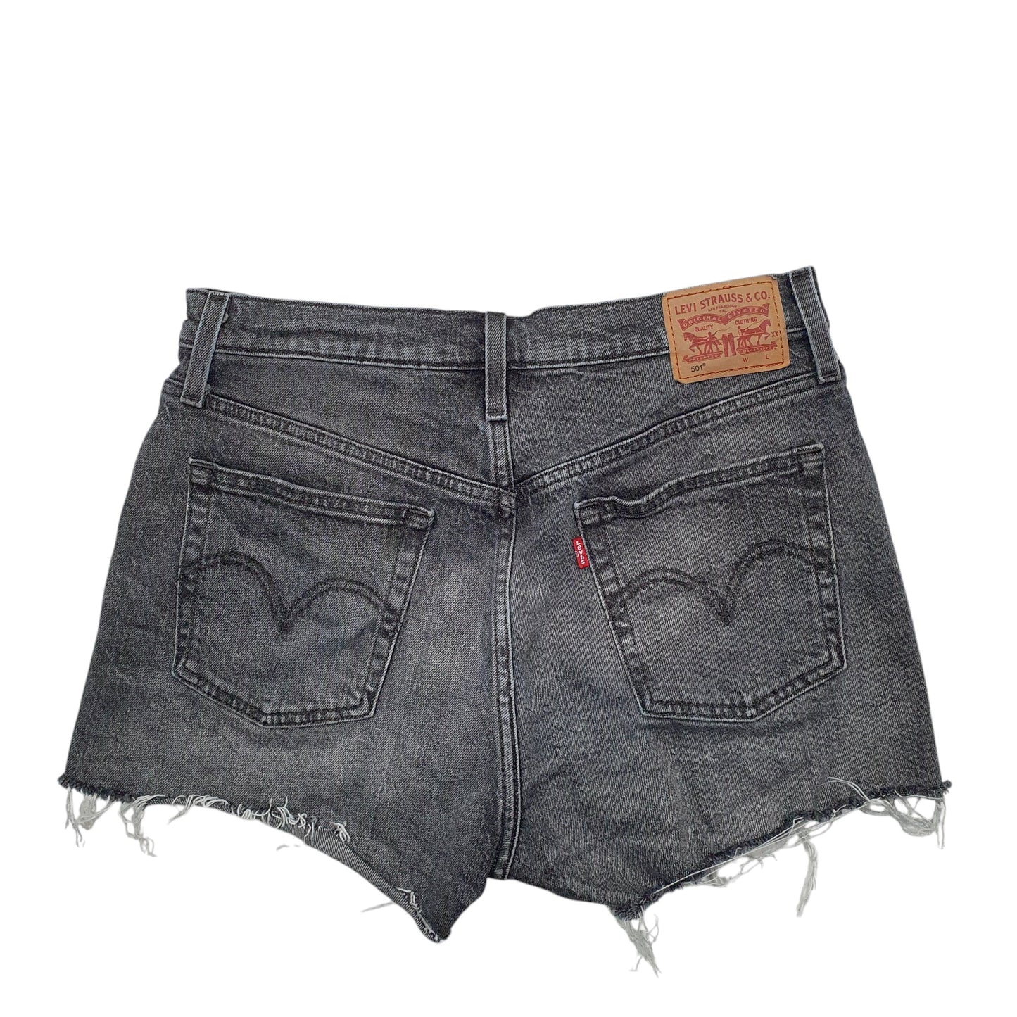 Womens Black Levis 501 Denim Shorts