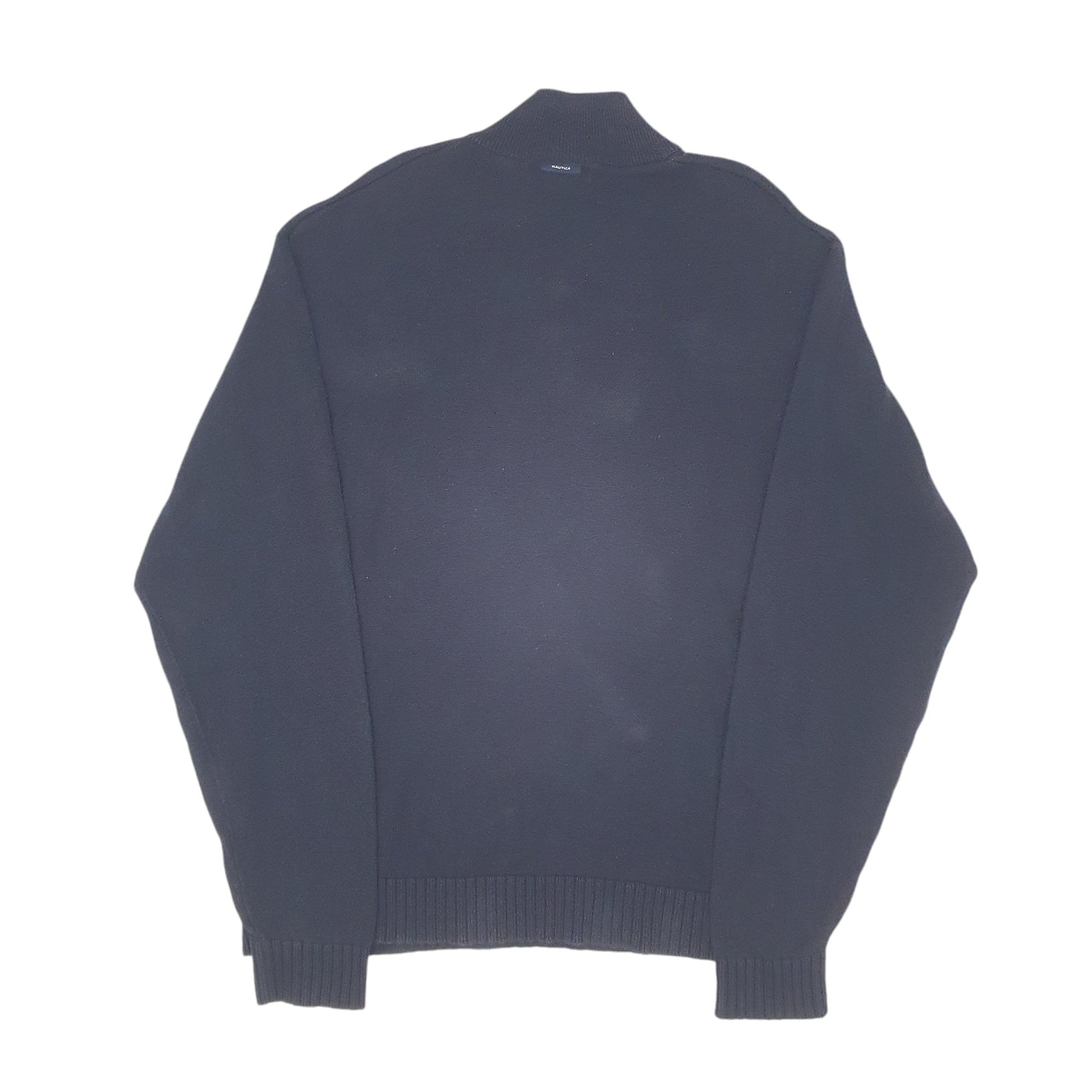 Mens Navy Nautica Knitwear Quarter Zip Jumper