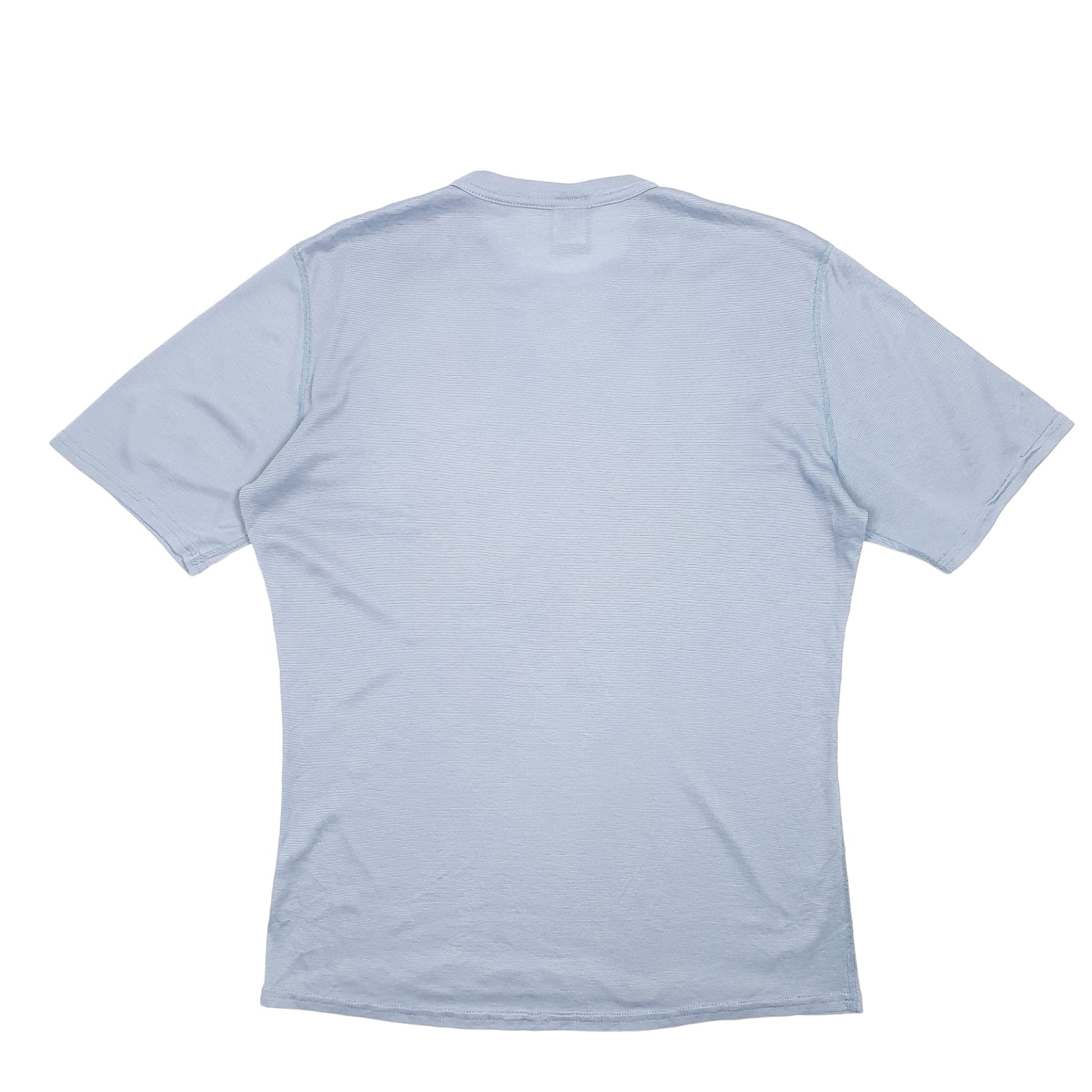 Mens Blue Patagonia Capilene Active Workout Hiking Made In USA Short Sleeve T Shirt