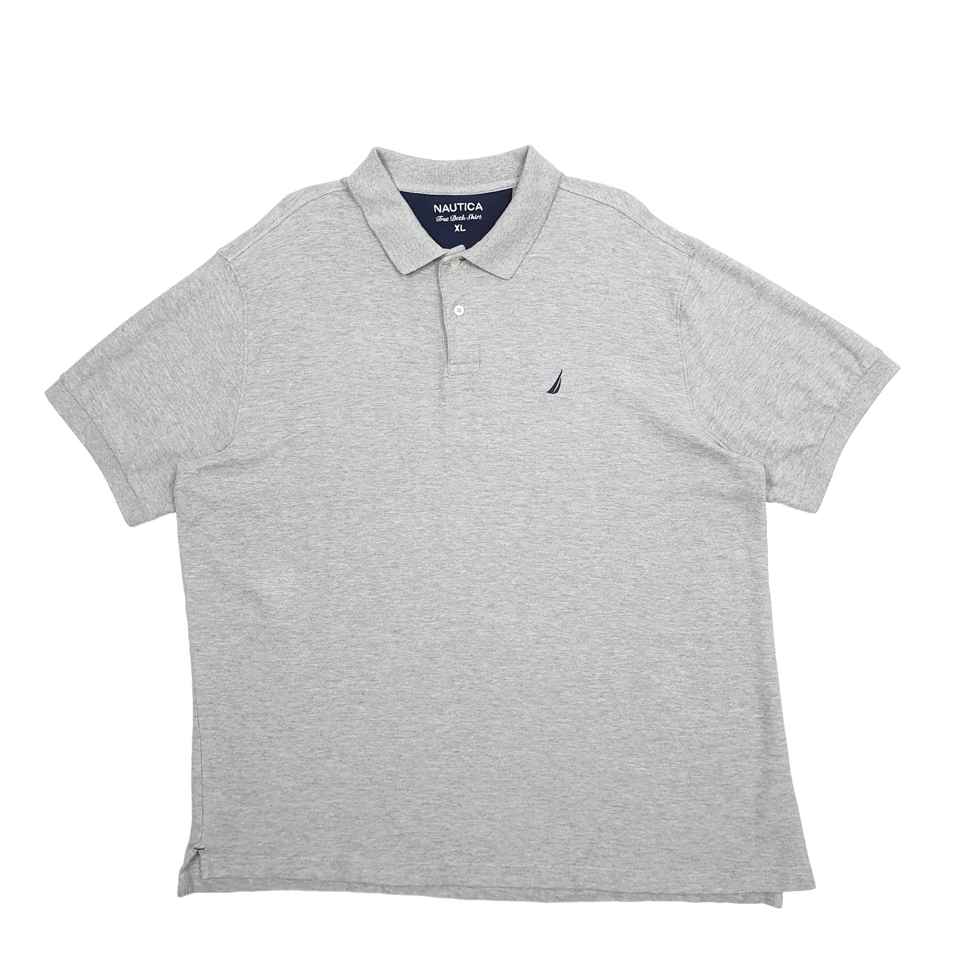 Mens Grey Nautica  Short Sleeve Polo Shirt