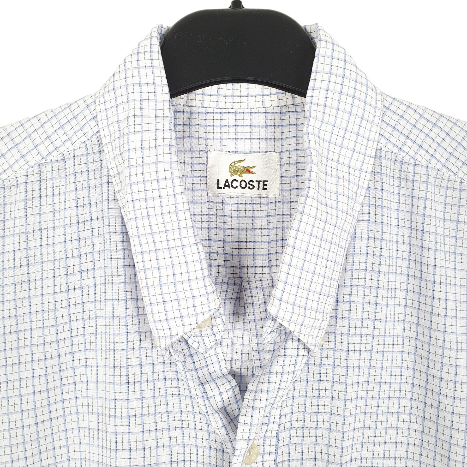 Mens White Lacoste  Short Sleeve Shirt