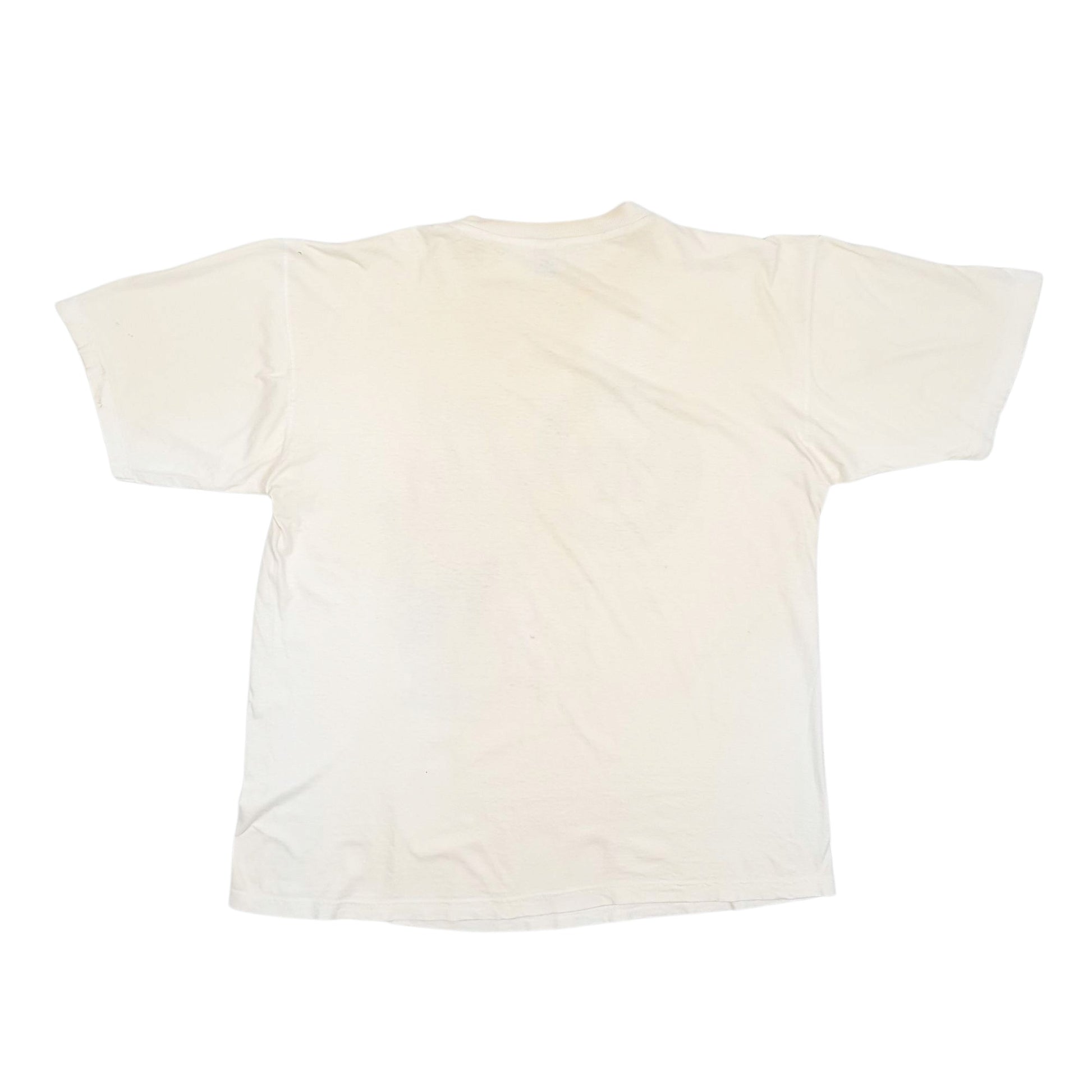 Mens White Urban Rag Sport Single Stitch Vintage 90s Short Sleeve T Shirt