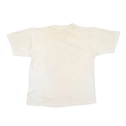 Mens White Urban Rag Sport Single Stitch Vintage 90s Short Sleeve T Shirt