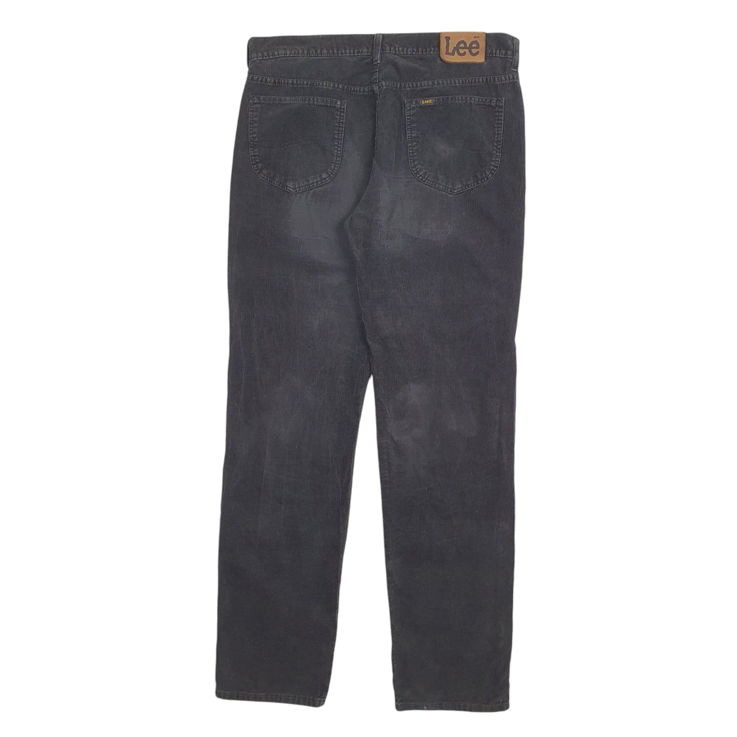 Mens Black Lee  Corduroy Trousers