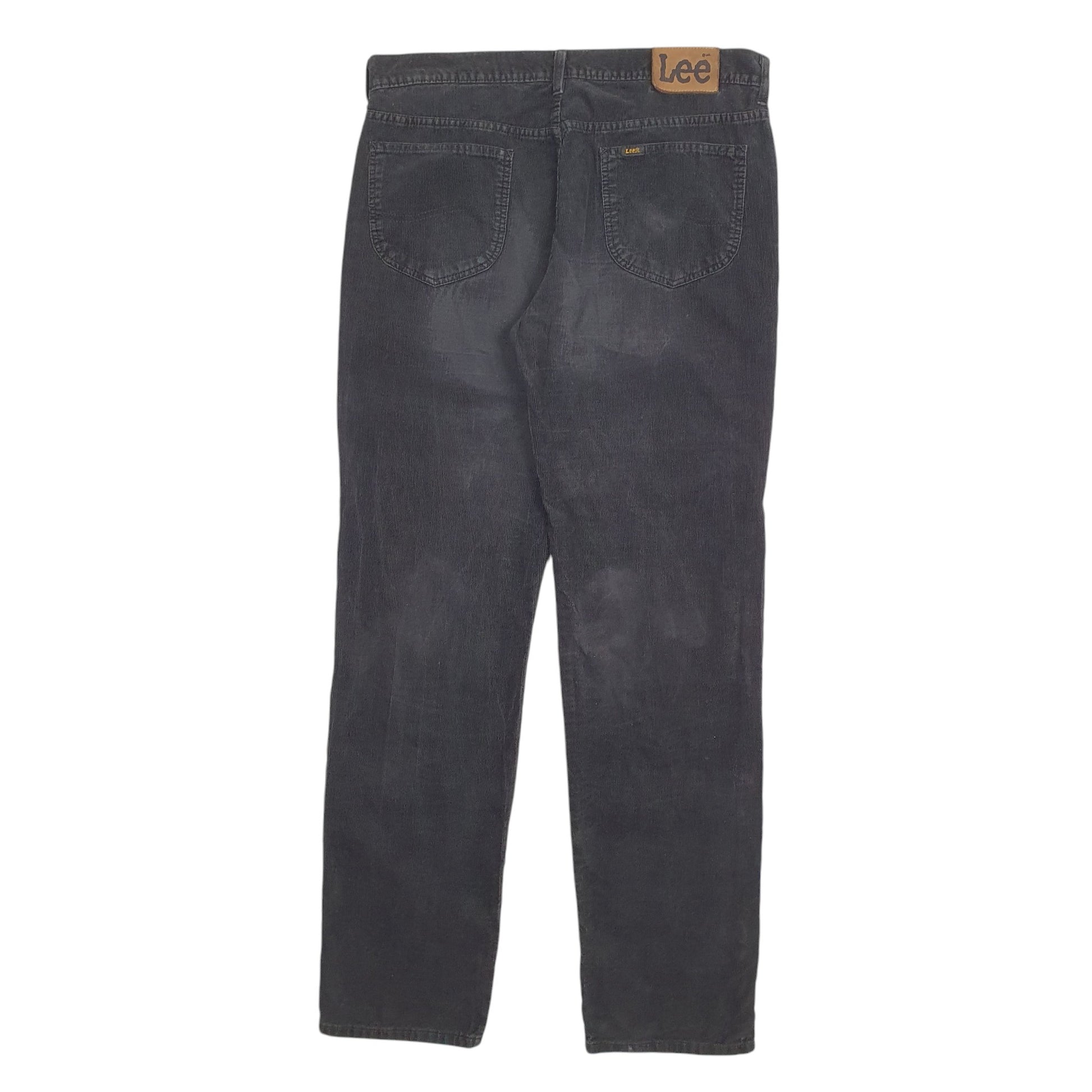 Mens Black Lee  Corduroy Trousers