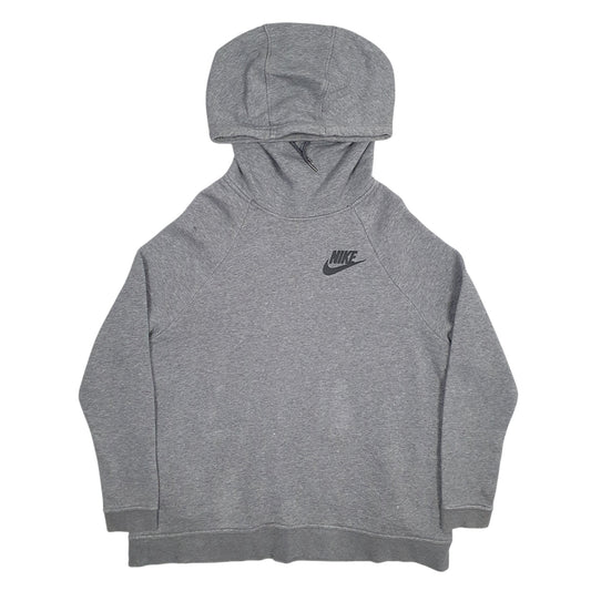 Mens Grey Nike Spellout Hoodie Jumper