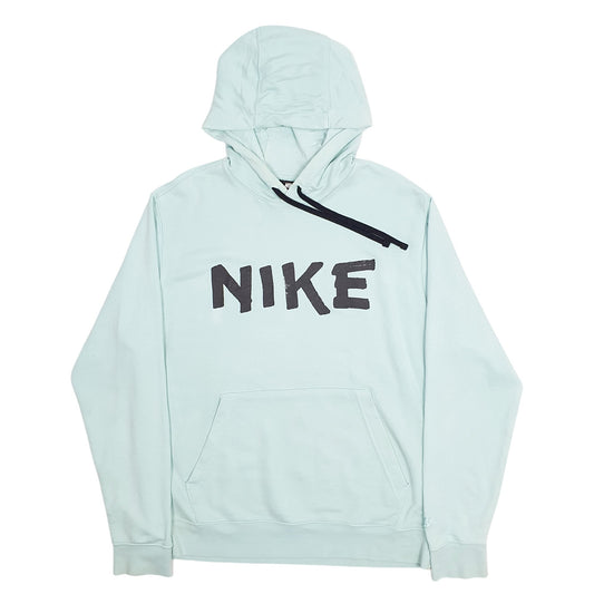 Mens Blue Nike Spellout Hoodie Jumper
