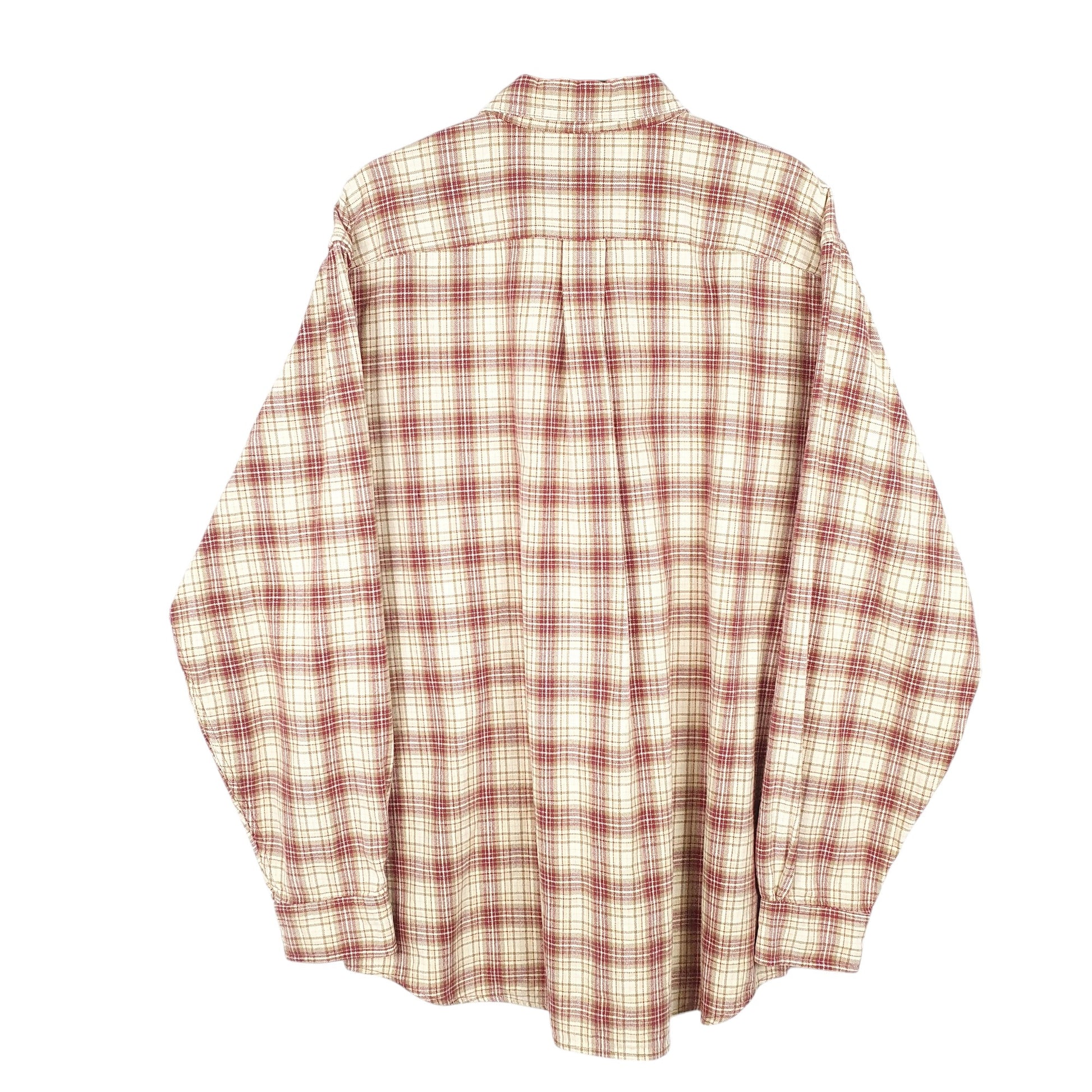 Mens Beige L.L.Bean  Long Sleeve Shirt