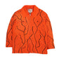 Mens Orange Monterrey Club Sportswear Vintage 1970s Made In USA Hunting Game Crewneck Coat