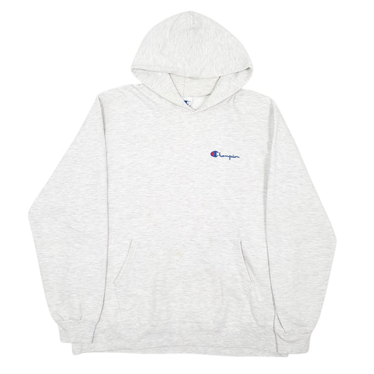 Mens Grey Champion Vintage 90s Made In USA Hoodie Jumper