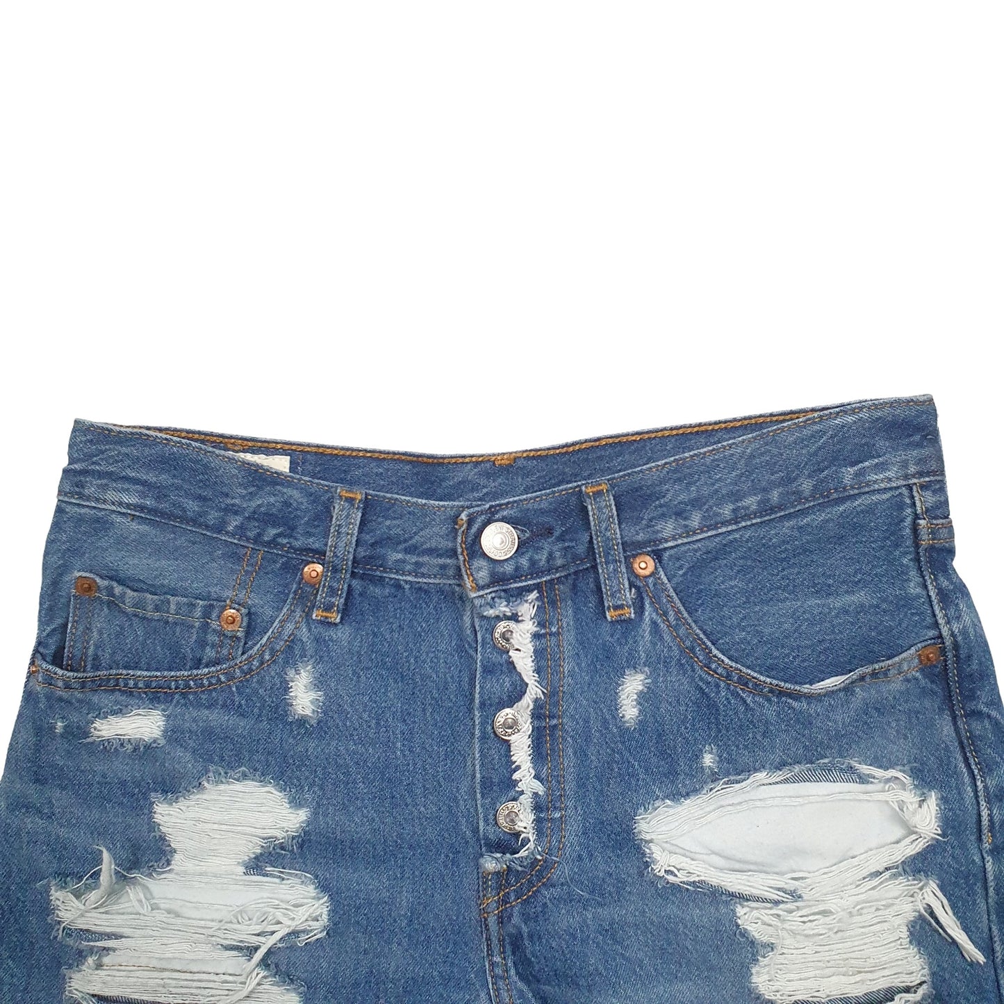 Womens Blue Levis 501 Denim Jorts Denim Shorts