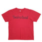 Mens Red Timberland Spellout Short Sleeve T Shirt