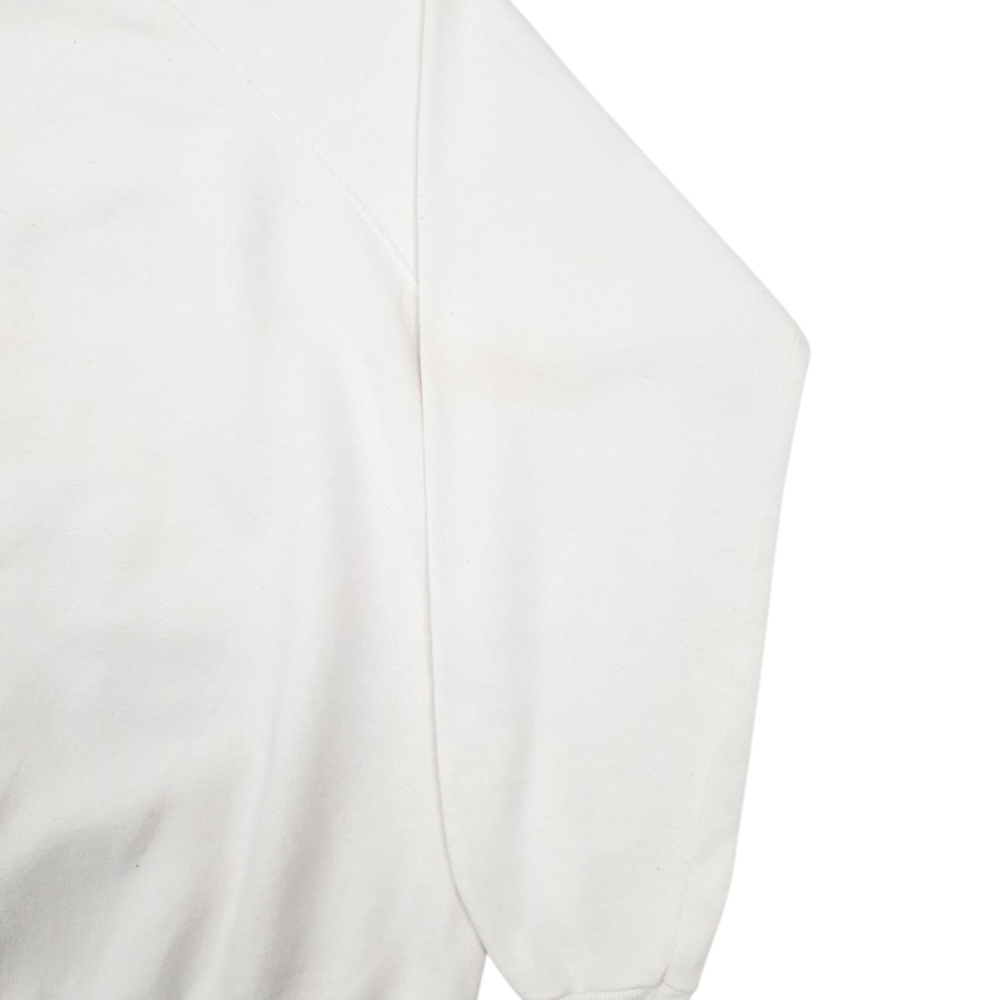 Mens White Hanes Vintage 80s Hard Rock Crewneck Jumper