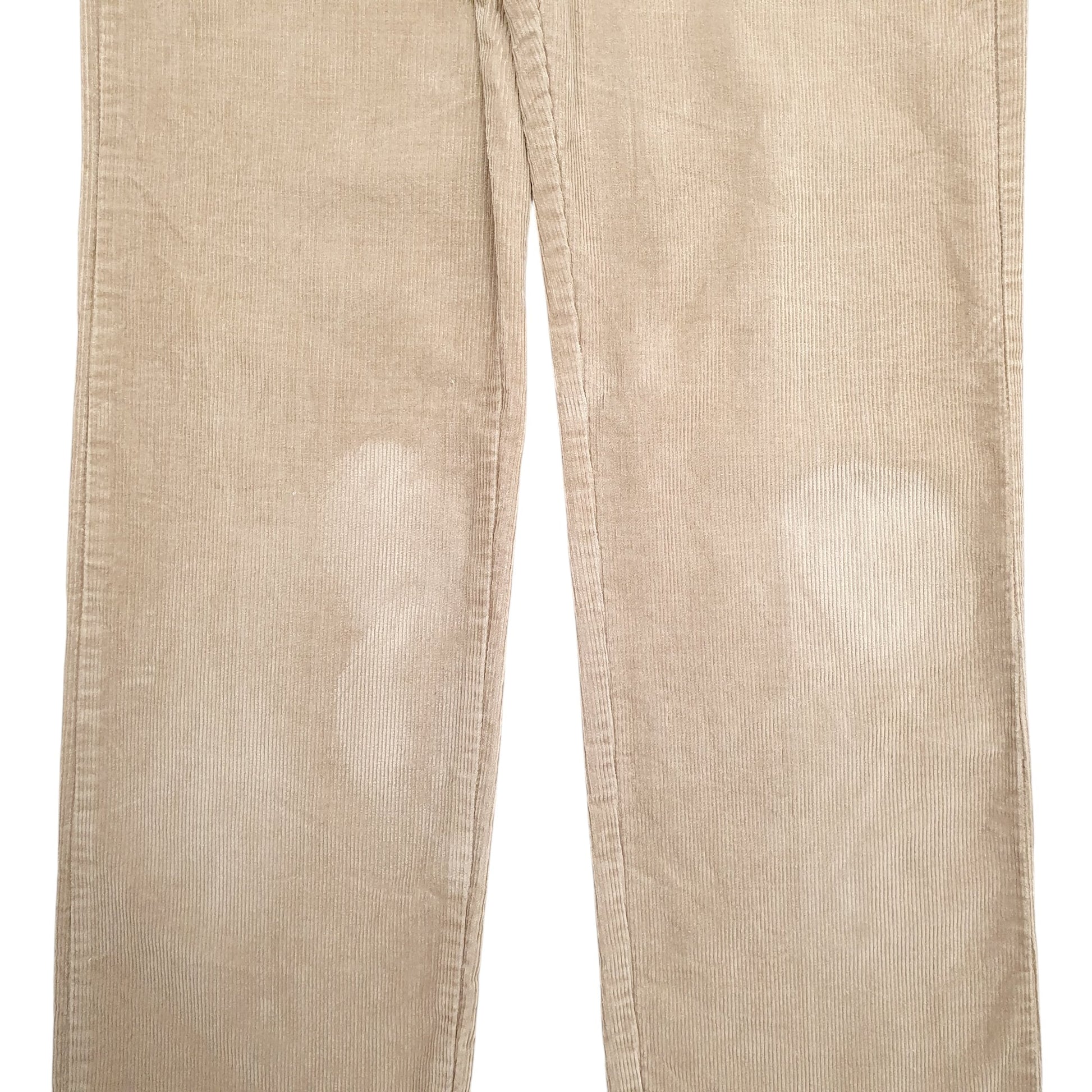 Mens Beige Lee Made In USA Vintage 90's Corduroy Trousers