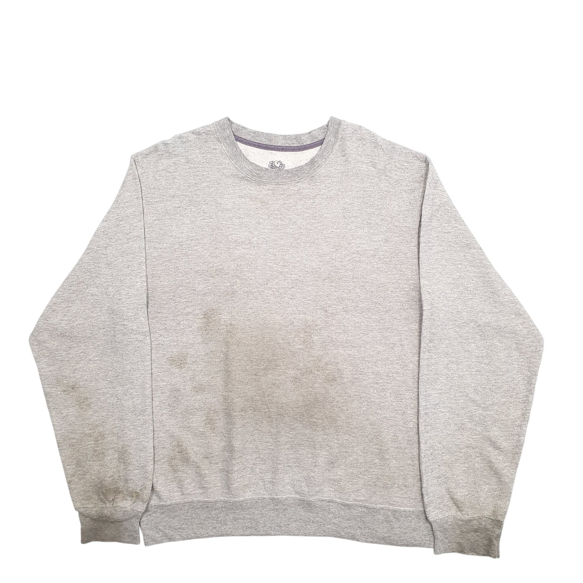 Mens Grey Fruit Of The Loom  Crewneck Jumper